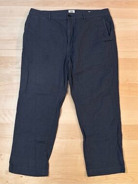FLINT AND TINDER Cotton Linen Pants Charcoal 36